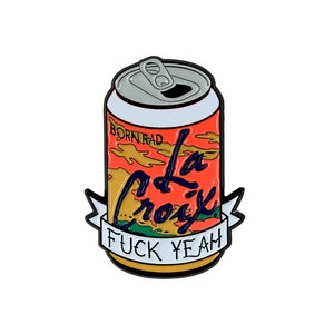 La Croix Lapel Pin F*ck Yeah Pampelmousse Sparkling Water Enamel Grapefruit Original