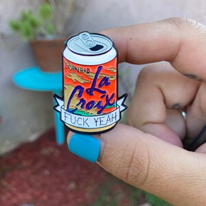 La Croix Lapel Pin Fck Yeah Pampelmousse Sparkling Water Enamel Grapefruit Original image 2