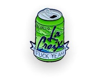 La Croix Mango Lime Lapel Pin F*ck Yeah Sparkling Water Enamel Key Lime Green Original