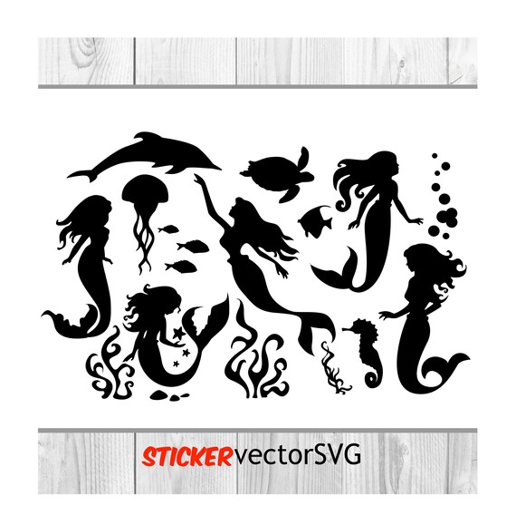 Free Free 309 Vector Mermaid Silhouette Svg SVG PNG EPS DXF File