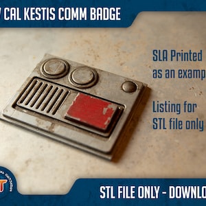 Star Wars inspired Cal Kestis Comm Badge - 3D Printable STL File