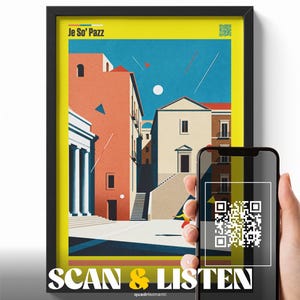 I'm So Crazy, Pino Daniele, Napoli Wall Art, Italian Music Poster with QR Code, Minimal Art Print, Music Lover Gift