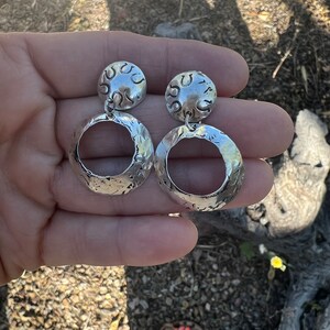 Lucky dangle earrings, let the luck run through, sterling silver