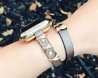 Leather Apple Watch Band, Apple Watch Strap, 38mm Apple Watch Band, 42mm Apple Watch Band, Apple Watch Band, Women's Apple Watch Band