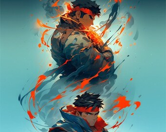 Ryu Street Fighter Vinyl Sticker