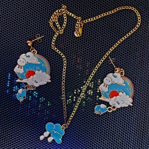 Rainy Day Earrings and Necklace Set