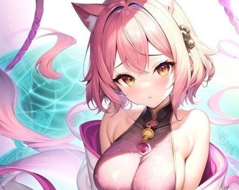 Neko Prismatic Sparkle Vinyl Sticker