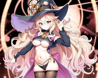 Sexy Witch Prismatic Sparkle Vinyl Sticker