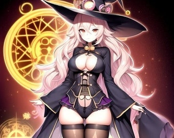 Witch Prismatic Sparkle Vinyl Sticker