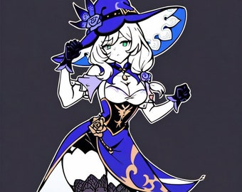 Lisa Graphic Genshin Impact Die Cut Vinyl Sticker