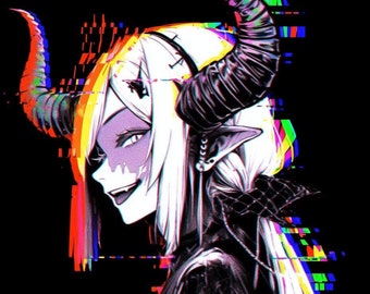 Digital Demon Die Cut Vinyl Sticker