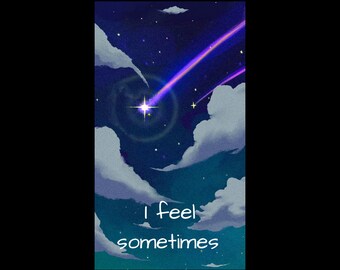 I Feel Sometimes | Holographic Vinyl Sticker