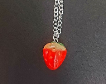 Strawberry Necklace and Earrings