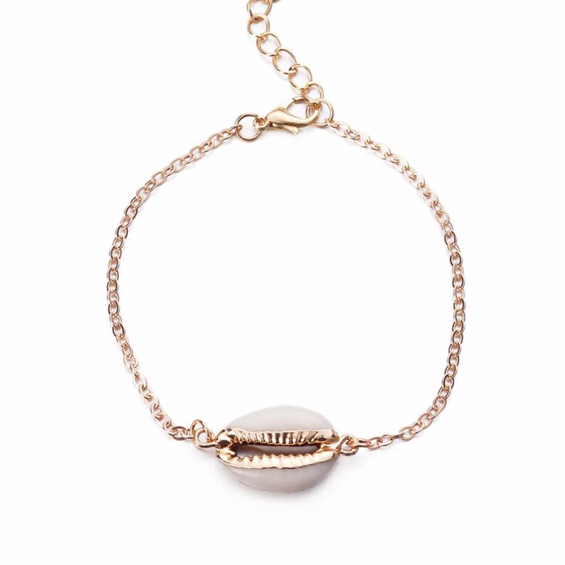 Gold Cowrie Shell Bracelet