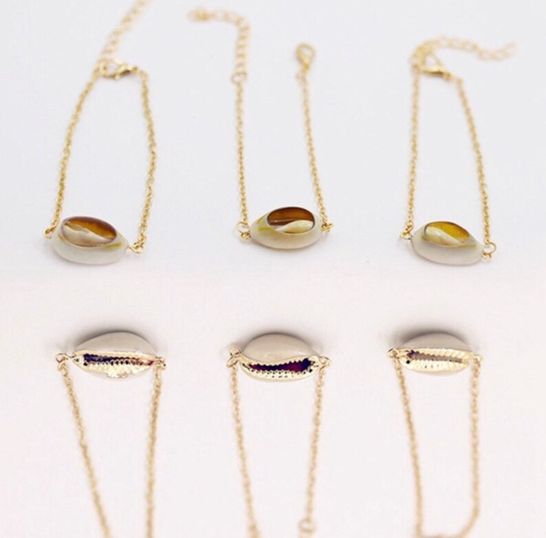 Gold Cowrie Shell Bracelet