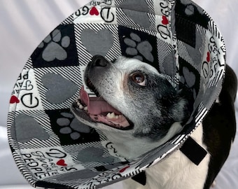 Soft Dog Cone – Favorite People Flannel Recovery Collar, Comfortable Foam Elizabethan Collar