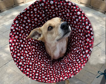 Soft Dog Cone – Pawprint Buffalo Check Flannel Recovery Collar