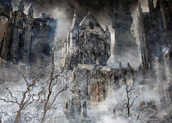 Bloodborne Game Art Digital Poster Watercolor Poster Video Etsy
