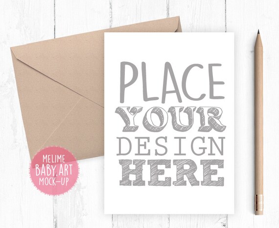 Card Mockup Portrait Cards Mockup 5x7 Card Mockup Kraft