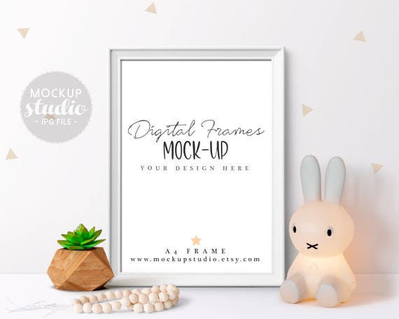 Frame Mockup Kids Print Mock Up A4 White Frame Frame Mockup Kids Print Mock Up A4 White Frame