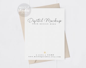 Portrait Card Mockup Wedding Invitation Mockup 5x7 Invite Etsy