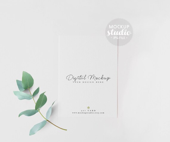 Wedding Invite Mockup Clear Styled Photography Mockup Eucalyptus Mockup