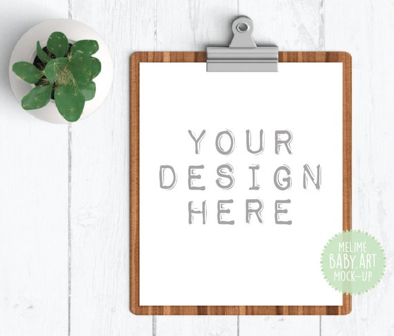 Clipboard Mockup Styled Rustic Photography Mock Up White Wood