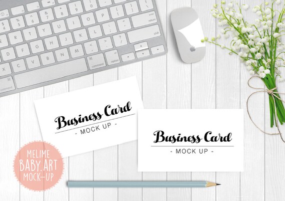 Business Card Mockup Styled Photography Mock Ups Stationary Mockup