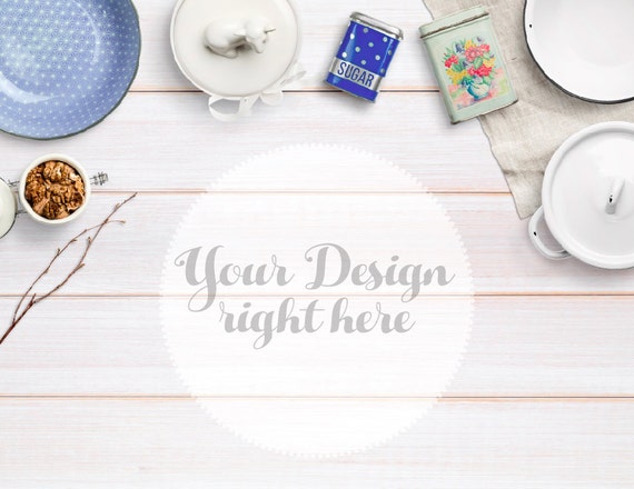 Country Kitchen Mockup Styled Photography Mockup Rustic Scene Mock