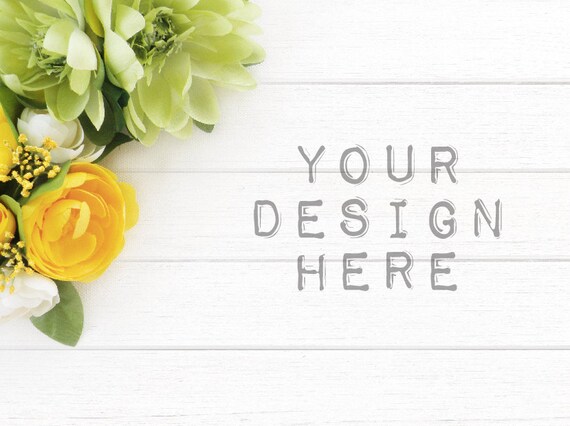 Styled Photography Mock Up Wood Desktop Mockups Floral