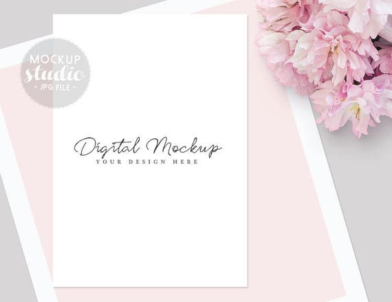 5x7 Card Mockup Wedding Invitation Mockup Card Mockup Styled