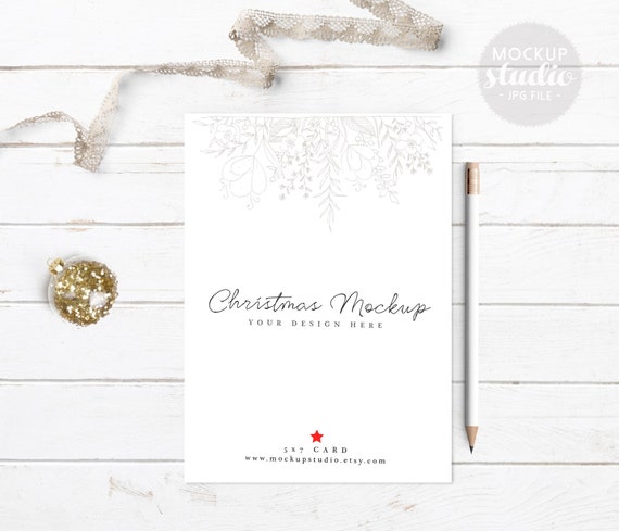 Free Christmas Stationery Mockup Neutral Christmas Mockup