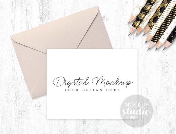 A2 Card Mockup Neutral Envelope And Card Mockup A2
