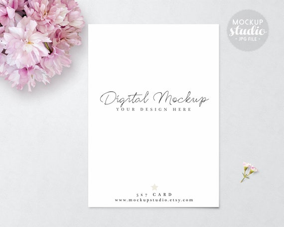 Card Mockup Invitation Mockup Mockup Photorealistic Etsy