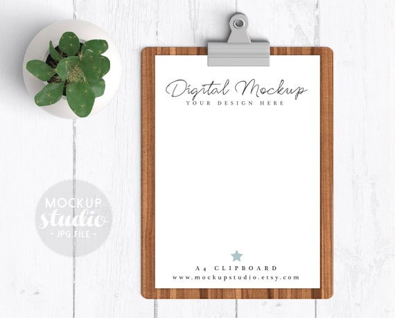 Wood Clipboard Mockup Styled Rustic Photography Mockup White Etsy