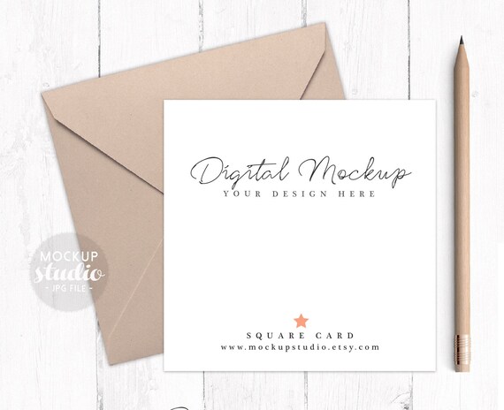 Square Card Mockup Styled Photography Mockup Card Mockup ...