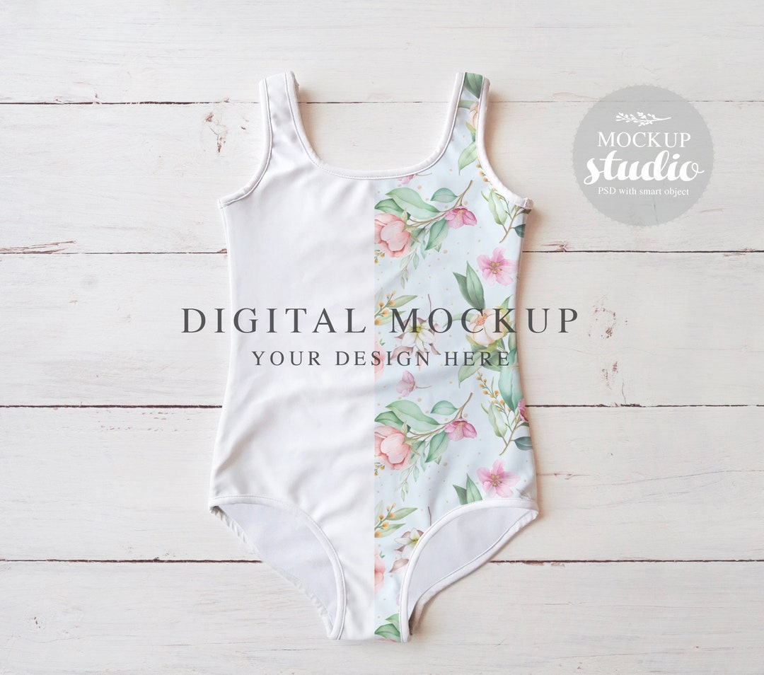 Swimsuit Mockup Onepiece Swimsuit Mockup Girls Beachwear Etsy