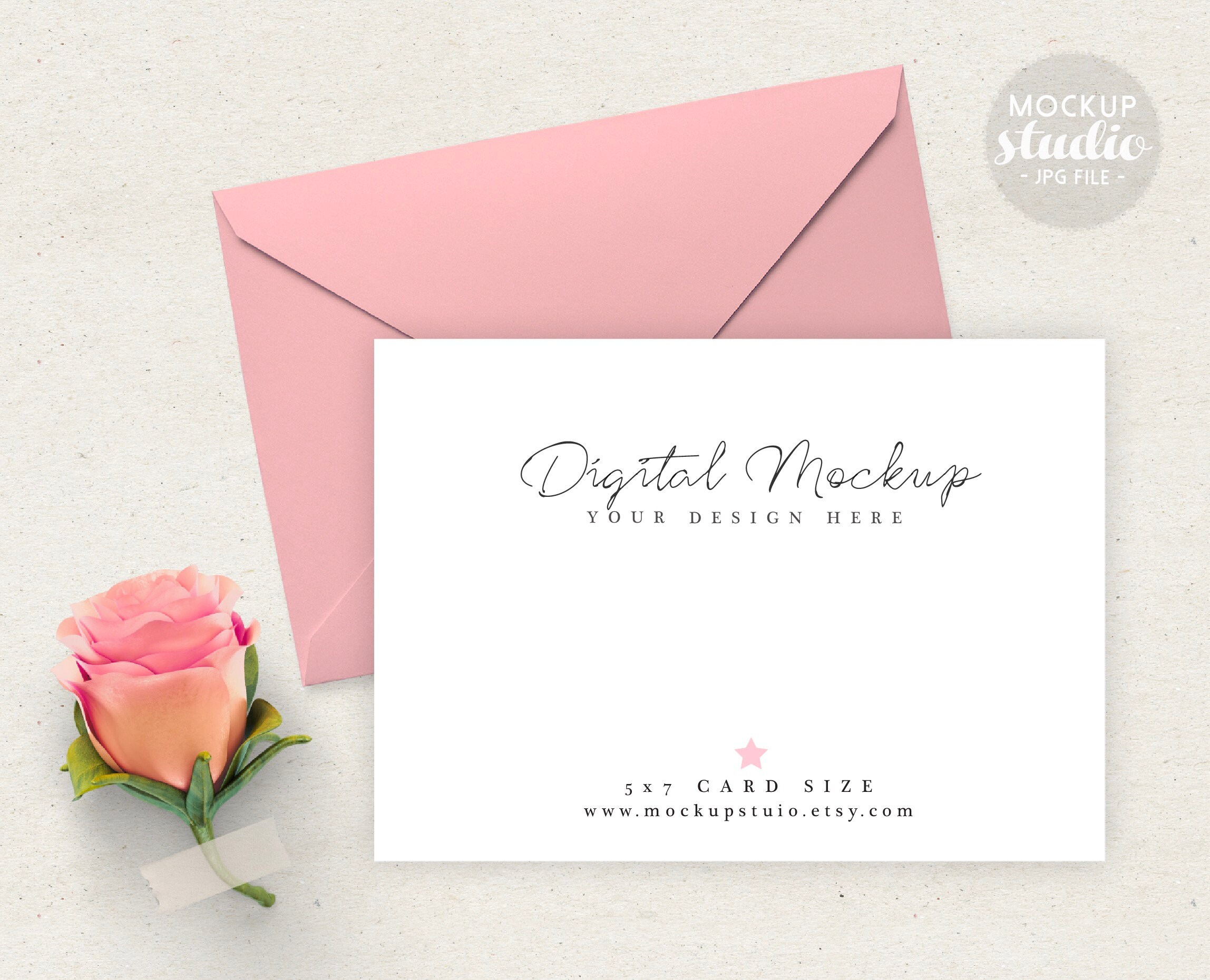 Download Invitation Mockup Girly Card Mock up Birthday Invite Mockup | Etsy