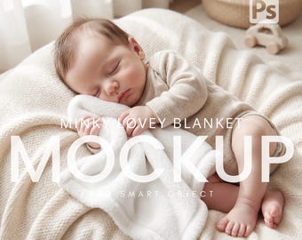 Minky Baby Lovey-filt: Digital PSD-mall 11x12
