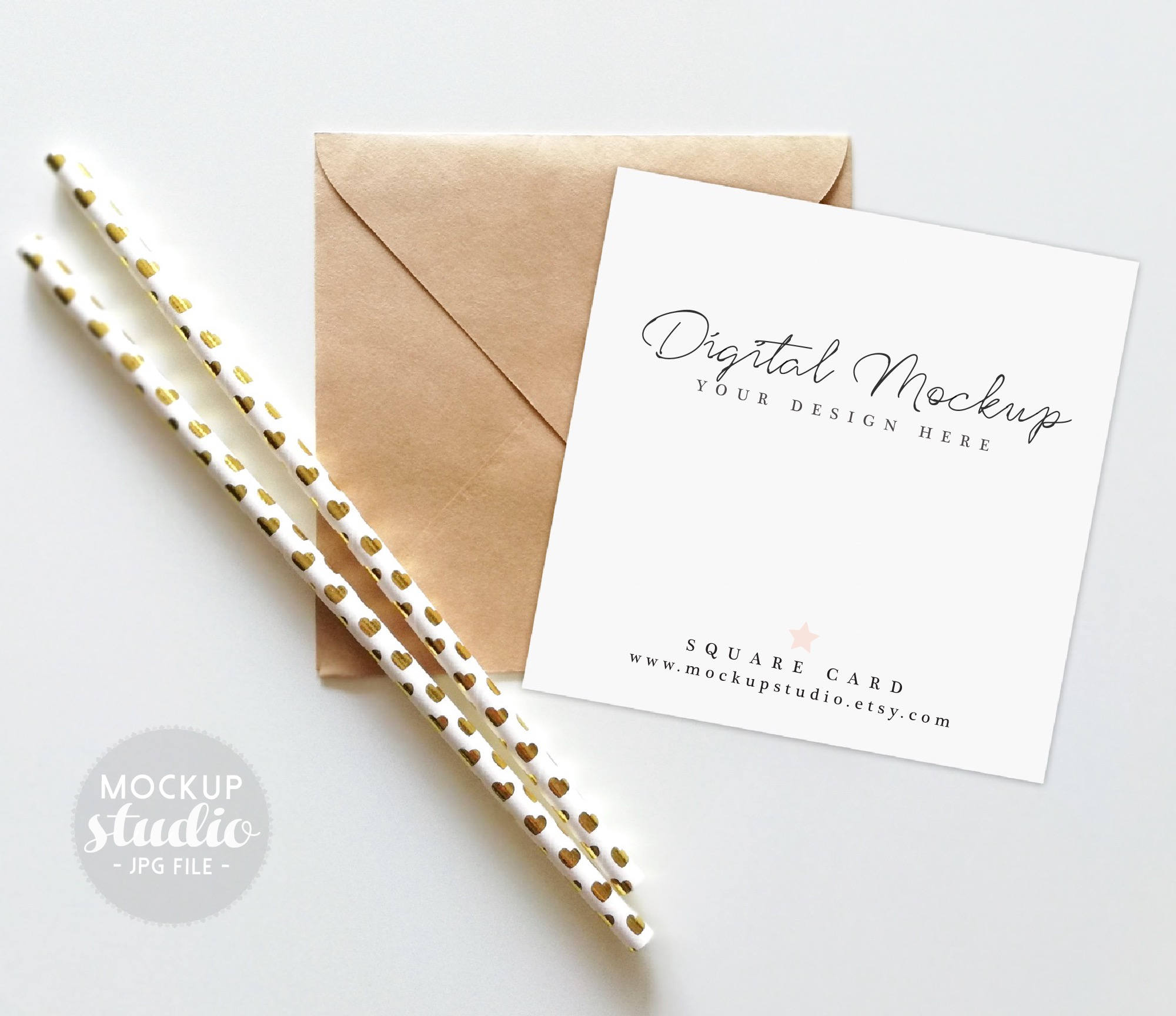 Download Square Card Mockup Invitation Mockup Styled Photography | Etsy