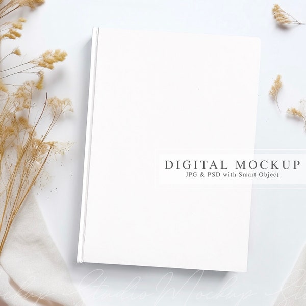 Hardcover Notebook Mockup, PSD Mockup, Boho Journal Mockup, Book Cover Minimalist Mockup, Boho Notebook Mock-Up, Journal Clear Mock up