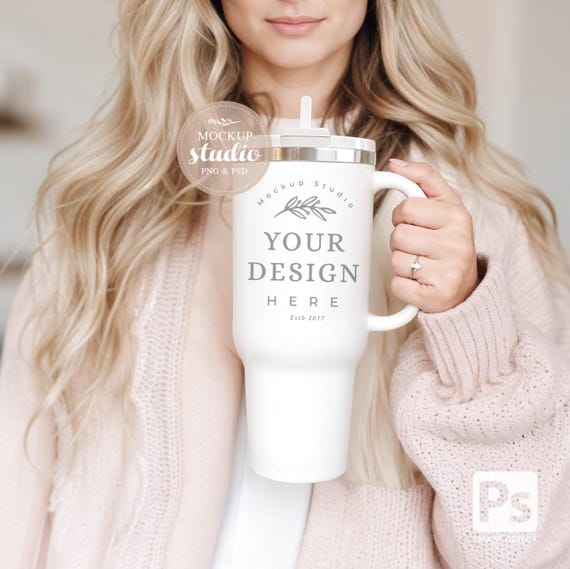 40oz Tumbler Mockup PSD – Insulated Travel Mug Product Display