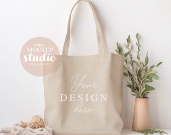 Canvas Tote Bagmasters A250 style Mock-up, Natural Tote Mockup Boho, Shopping Tote Bag Mock-up, Flat-Lay Canvas Shopping Tote Bag Estetica