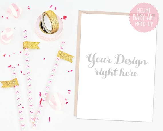 Invitation Mockup Party Invite Mockups 5x7 Cards Mockup Etsy
