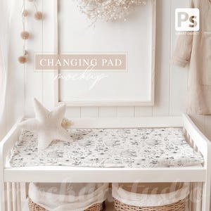 Baby Changing Pad Mockup PSD | Smart Object | Nursery Essentials | Print-on-Demand Baby Product Template