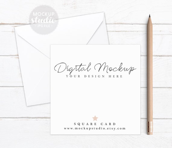 Square Card Mockup Styled Photography Mockup Invite Mockup Etsy