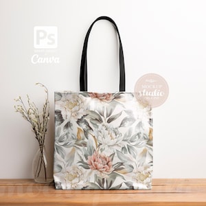 Tote Bag AOP style Mockup Minimalist, White Blank Tote Mockup Boho, Shopping Tote Bag Mock-up, Tote Bag Aesthetic Mockup