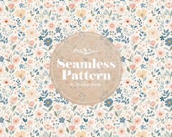 Motif numérique floral sans couture : papier peint de fleurs de style Liberty (téléchargement numérique)