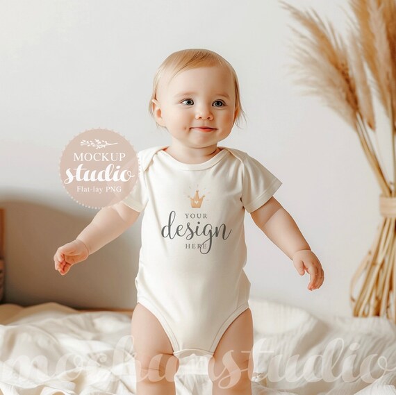 MAQUETTE de Body bebe garcon couleur naturelle Peaux de lapin 4400 Body pour bebe Style Boho tons maquette a plat PNG Etsy France