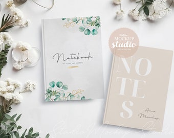 Wedding Book Mockup, Boho Journal Mock-up, Book Cover Mockup, Clear Notebook Mock-Up, Hardcover Journal Mockup